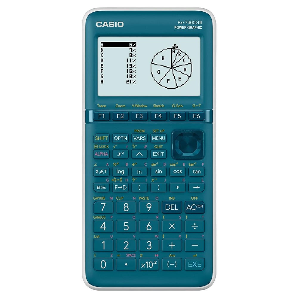 Casio FX-7400G II Power Graphic Scientific Calculator High Resolution Display Screen Limited Edition 20kb RAM - Turquoise Buy, Best Price. Shipping