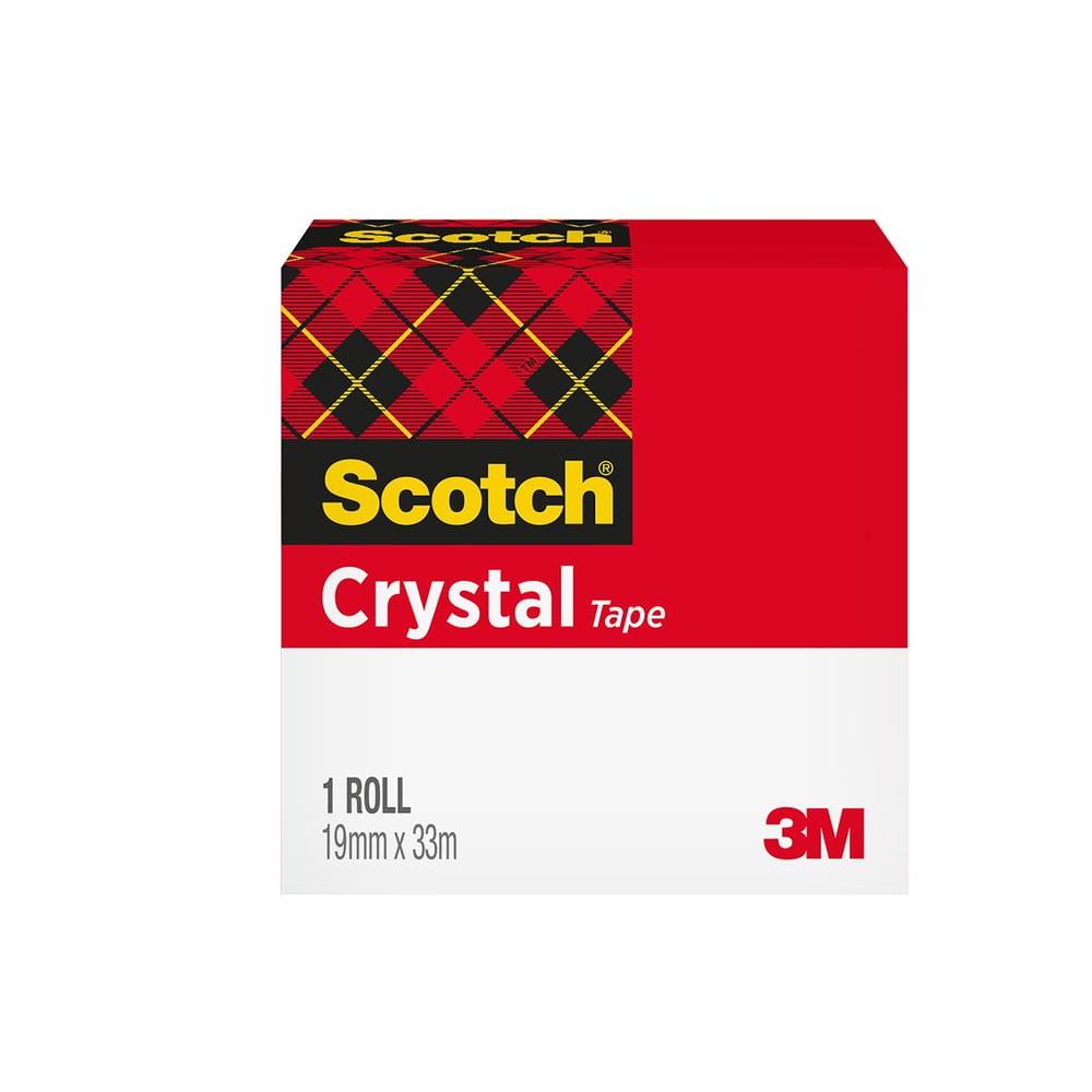 Scotch 600 Kristallband – 19 Mm Breit, 33 M Lang, Durchsichtig, Hochglänzend – Für Verpacken, Versiegeln & Reparaturen