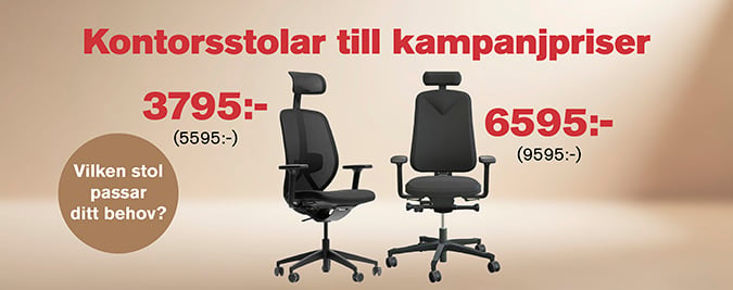 Kontorsstolar Solbacka/Höganäs exkl