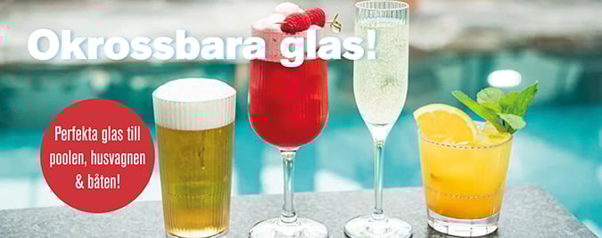 Okrossbara glas