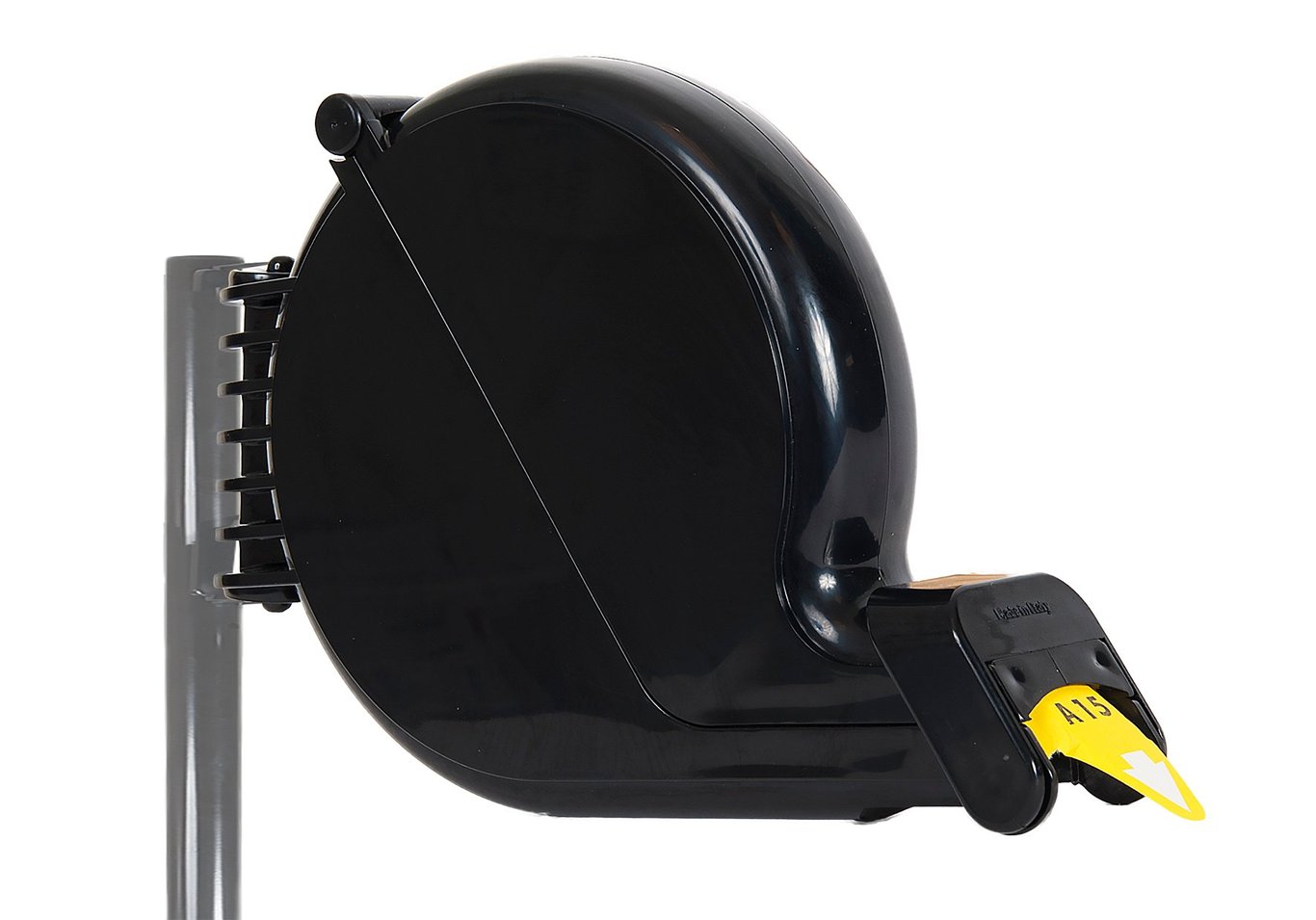 Svart Dispenser Turn-O-Matic D80 med krok för etiketter