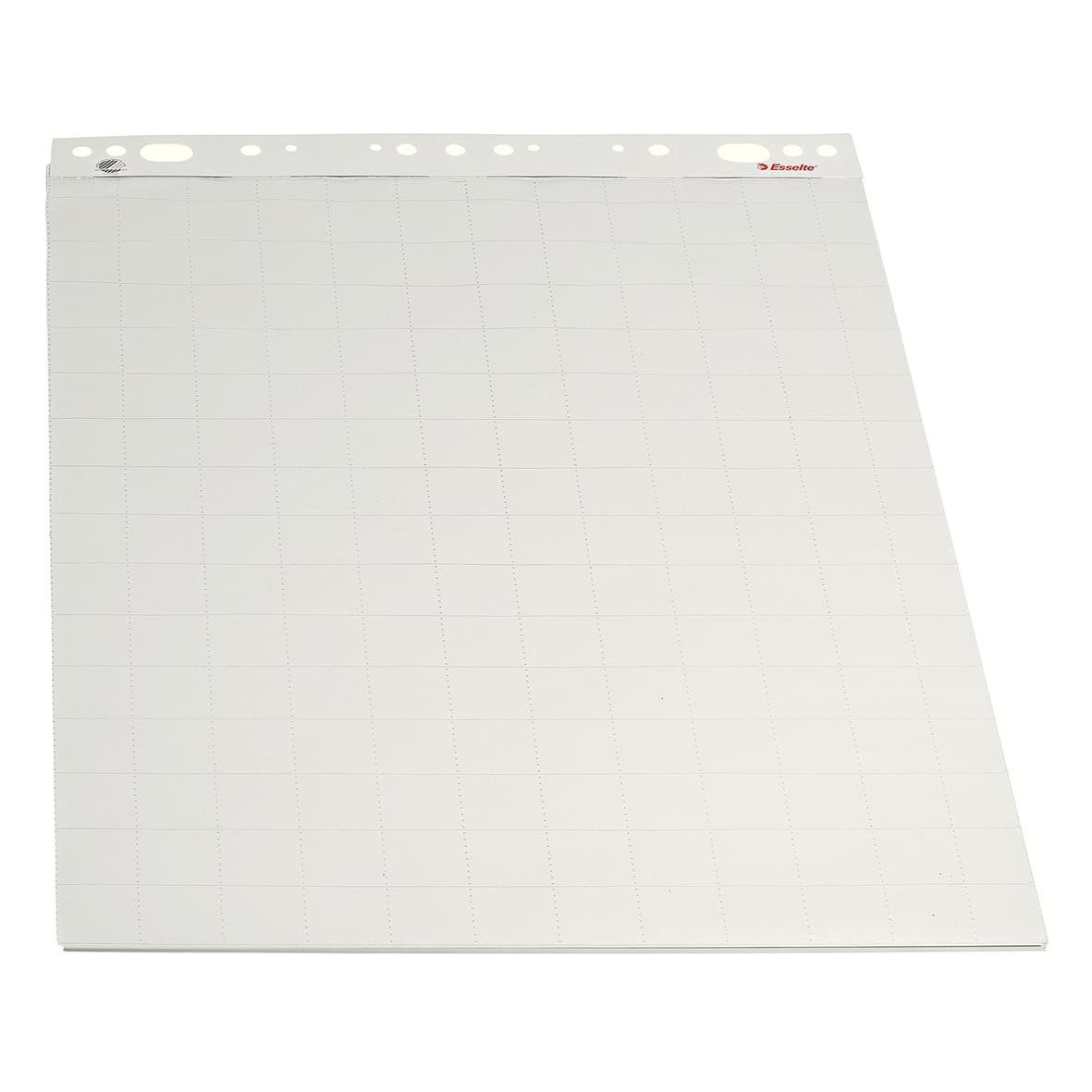 Blädderblock med rutade linjer, 50 blad, 550x710mm, 60g, Esselte Olinjerat