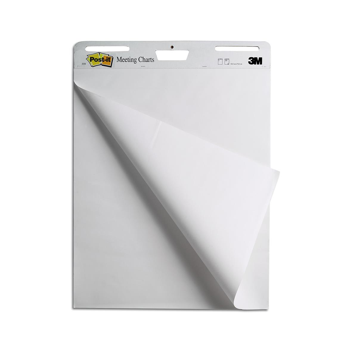 Blädderblock Post-it mötesdiagram med 30 blad, 635x775mm, för anteckningar och planering