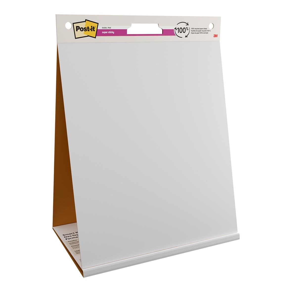 Blädderblock med 20 blad Post-it Bordsmodell 508x584mm