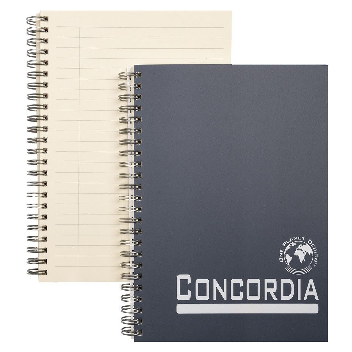 Anteckningsblock Hylte Eco Concordia Linjerat A5 med blå och beige omslag