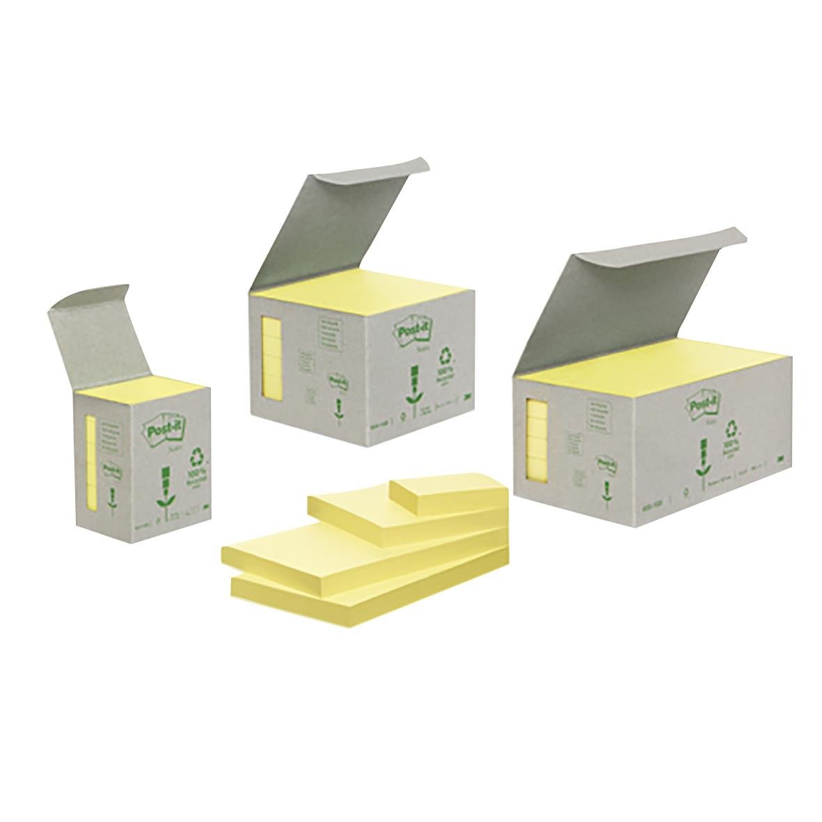 Notisar Post-it Recycled Gul 38x51mm 100 Blad 10110129