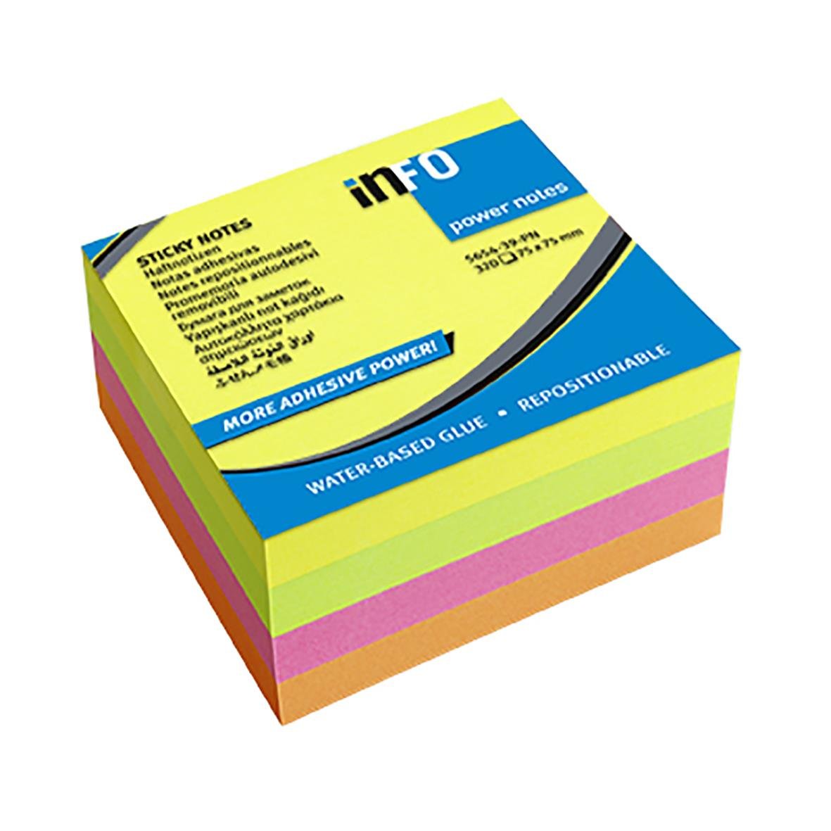 Notiskub Info Power Notes Brilliant Mix 75x75mm