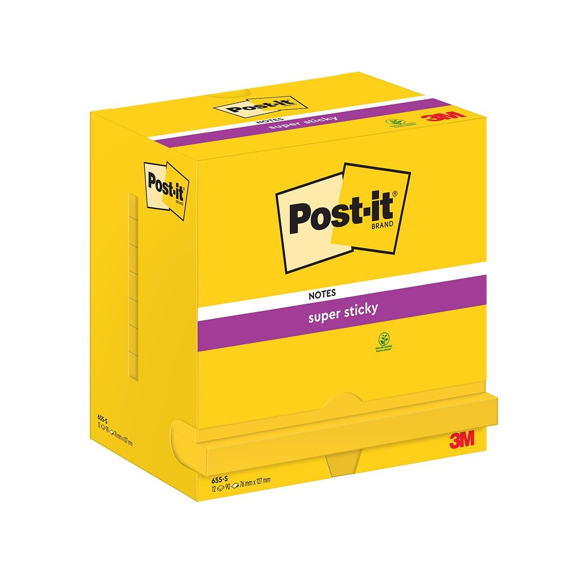 Notisar Post-it Super Sticky 90blad Daffodil gul 76x127mm