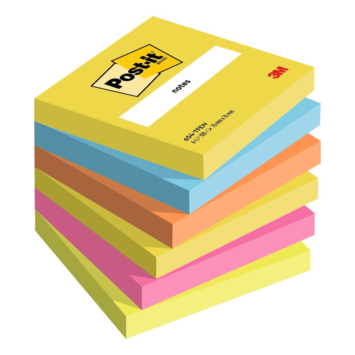 Post-it Energetic notisar 38x51mm, 100 blad i gul kartong