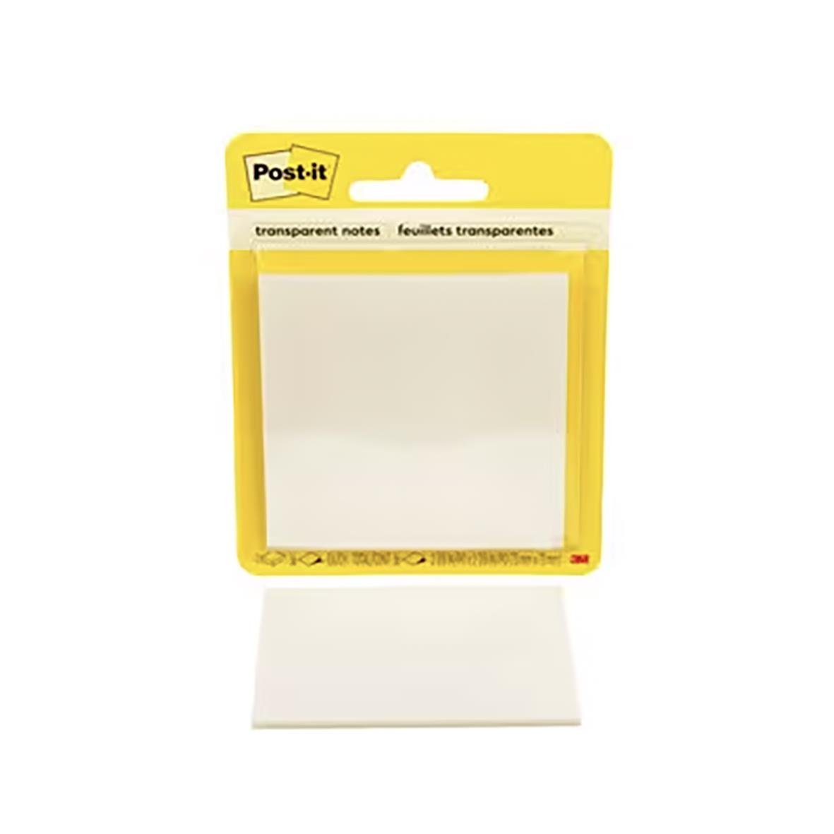 Post-it transparenta anteckningslappar 73x73mm, 36 blad i paket
