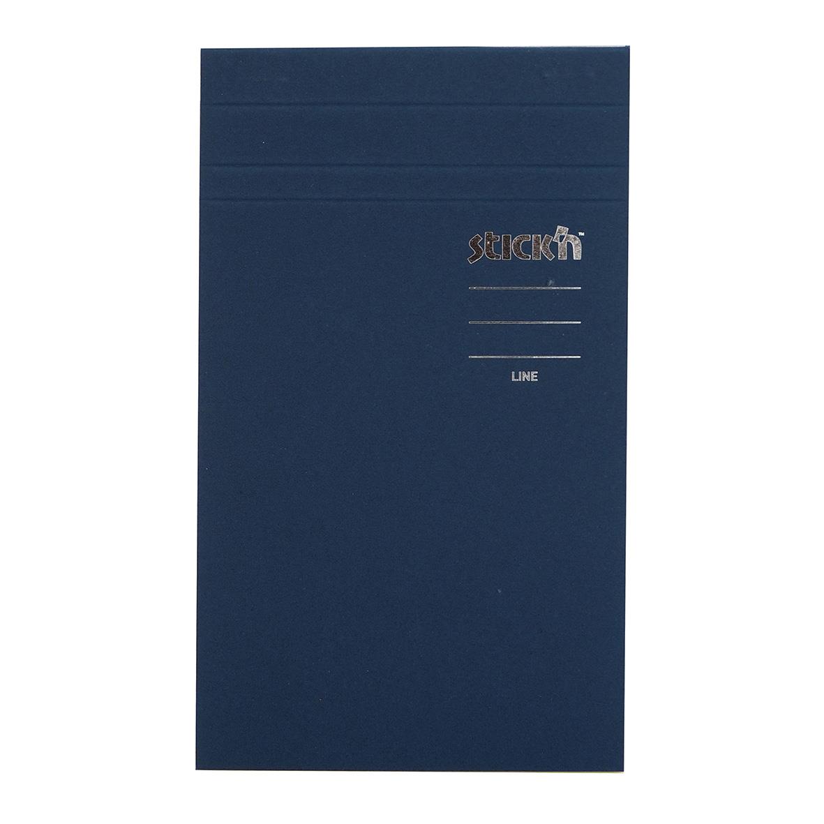 Blå sticky memo med linjerad yta, 190x114mm, 50 blad