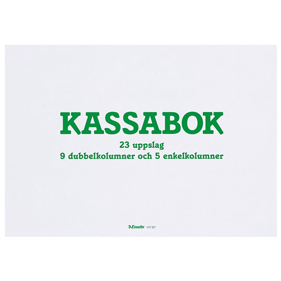 Kassabok 9 Dubbel- / 5 Enkelkolumner 23 Sidor A4L