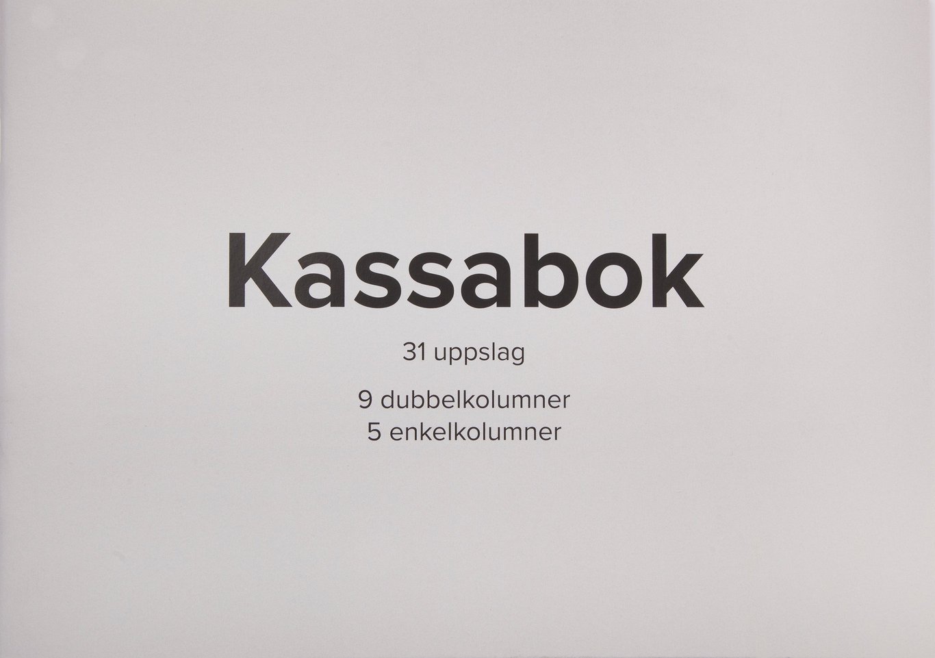 Kassabok 9 Dubbel- / 5 Enkelkolumner 31 Sidor A4L 10170008_1