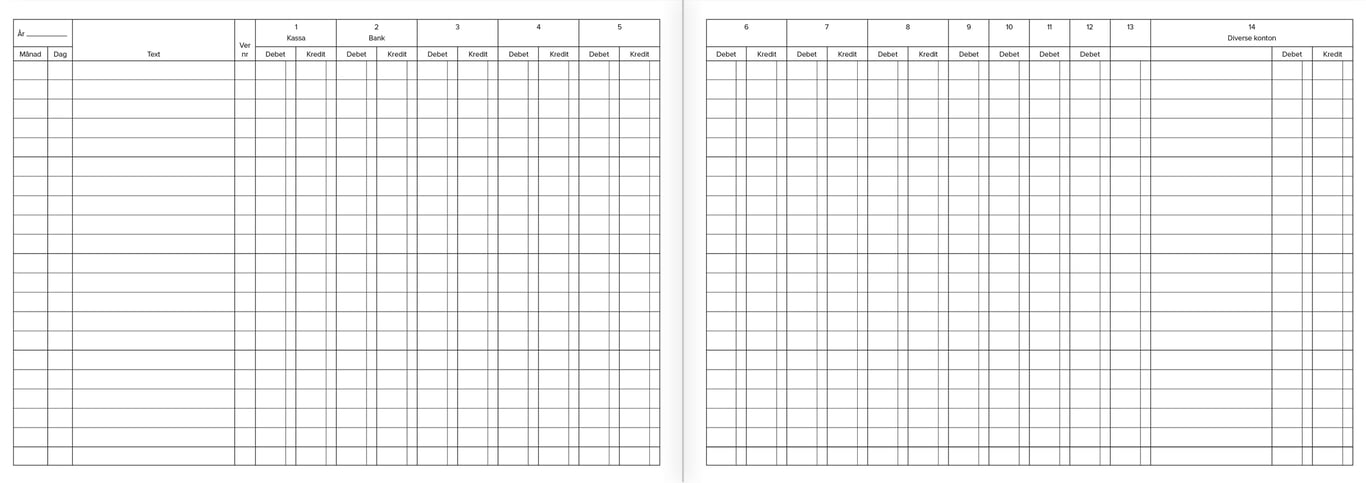 Kassabok 9 Dubbel- / 5 Enkelkolumner 31 Sidor A4L 10170008_2