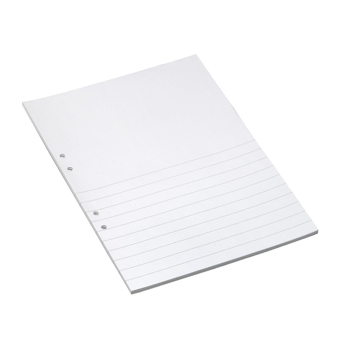 Löst blad med linjerad och blank sida, A4, 70g, 14,5mm linjer, 1/2 ark