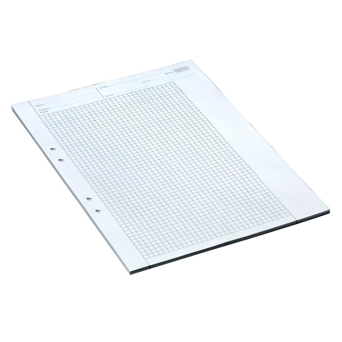 Provskrivningsblad Bantex Rutat 5x5mm Lösblad A4 70g med rutnät för provskrivning