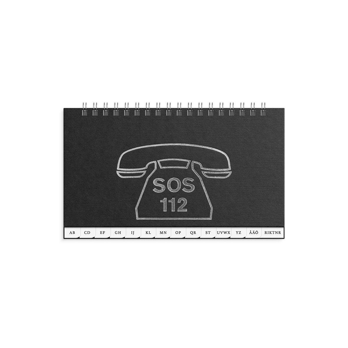 Telefonbok A-Ö 50 Blad Svart 175x105mm 10180193_1