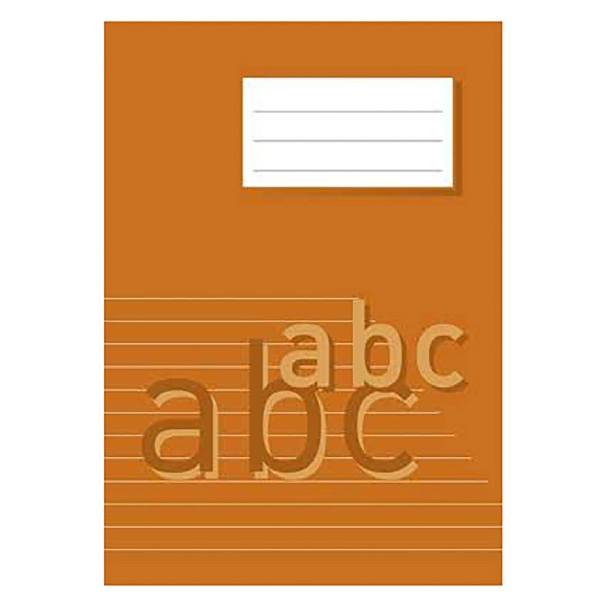Skrivhäfte med linjerad och blank sida, orange A5, 24 blad, 70g