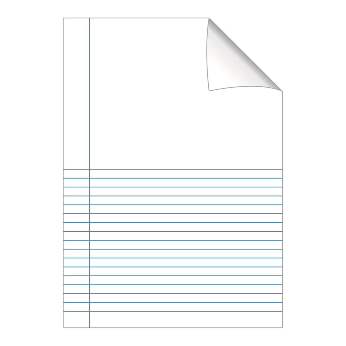 Skrivhäfte med linjerad och blank sida, 32 blad, petrolfärgad A4, 70g papper