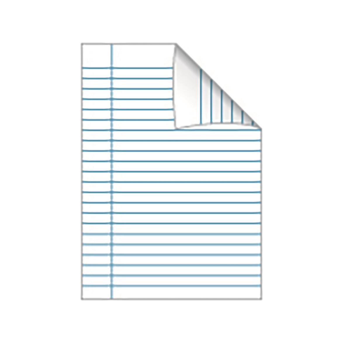 Blå linjerat skrivhäfte med 24 blad i A5-storlek, 8,5mm linjeavstånd, 70g papper