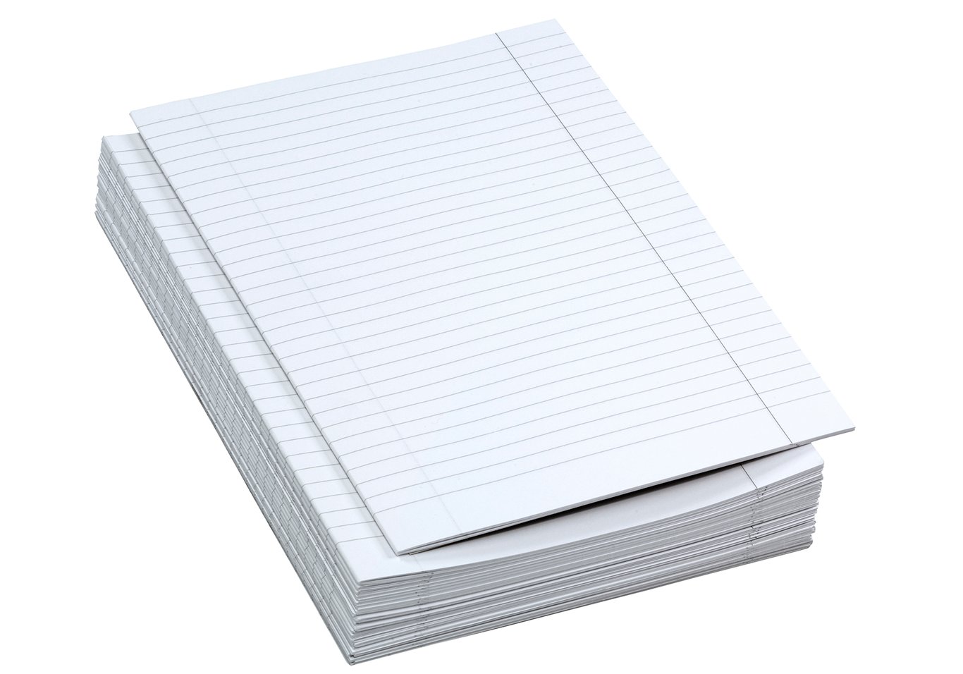 Provskrivningsblad Bantex linjerat 9mm A3 till A4 70g staplade blad