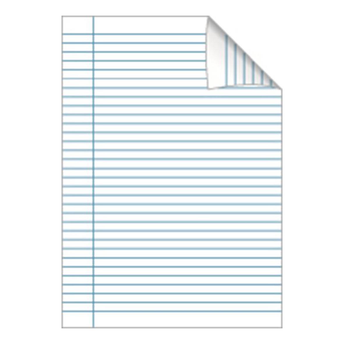 Ljusgult skrivhäfte med linjerat papper, 8,5mm mellanrum, 40 blad, A4, 70g