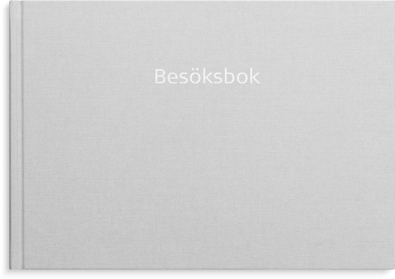 Besöksbok Burde Grå Linne 64 blad A4L