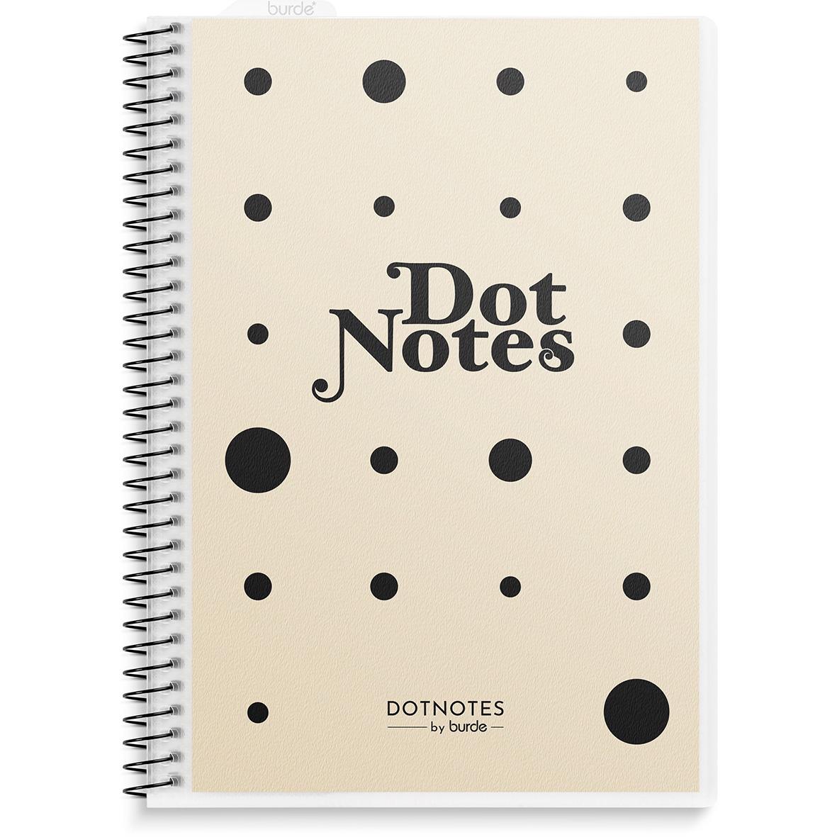 Spiralanteckningsbok DotNotes med prickmönster i A5 storlek