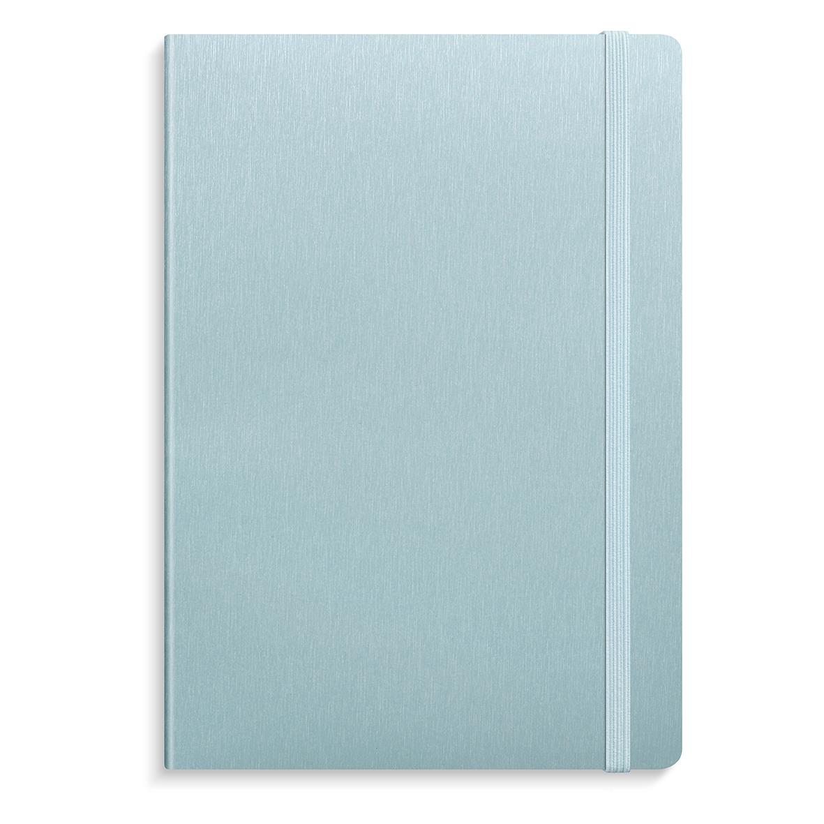 Ljusblå anteckningsbok Burde 7403 DotNotes Soft A5 med elastisk band