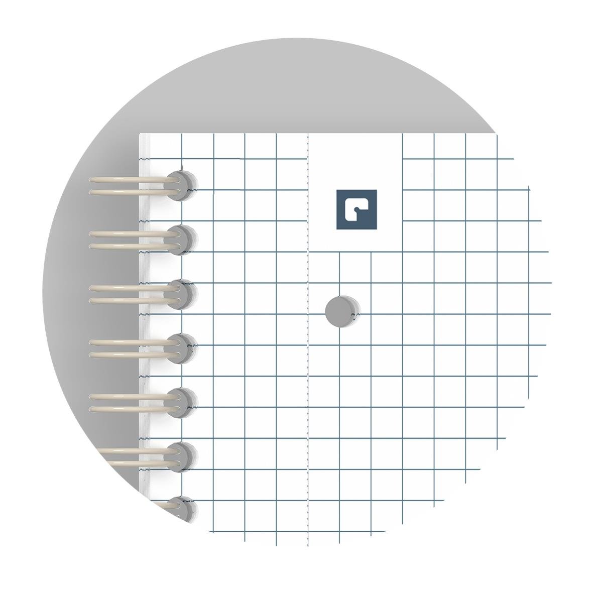 Svart rutat kollegieblock med Oxford Origins Rutat 70 blad A4+ 90g