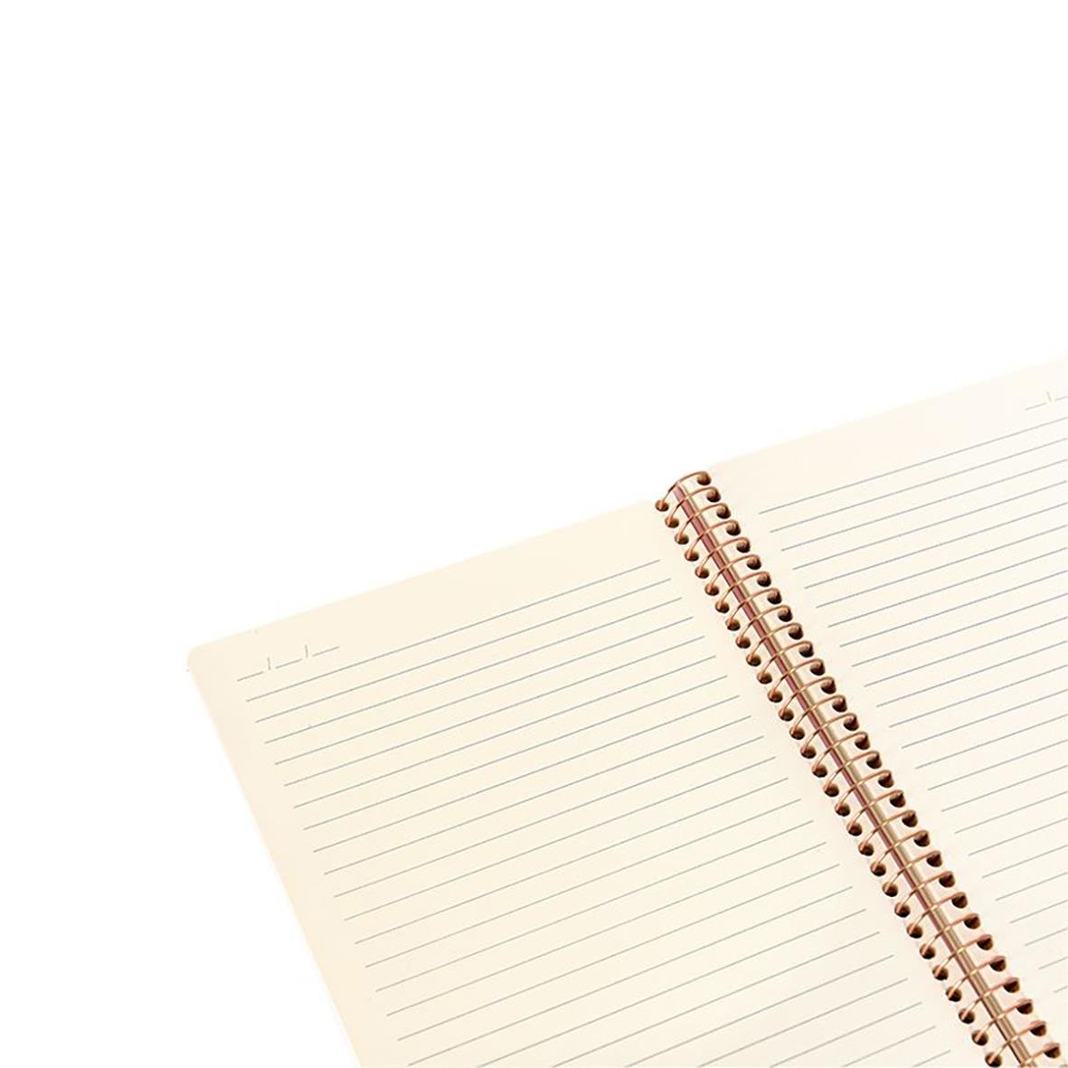 Blå linjerad anteckningsbok Kozo Premium A5 med spiralbindning