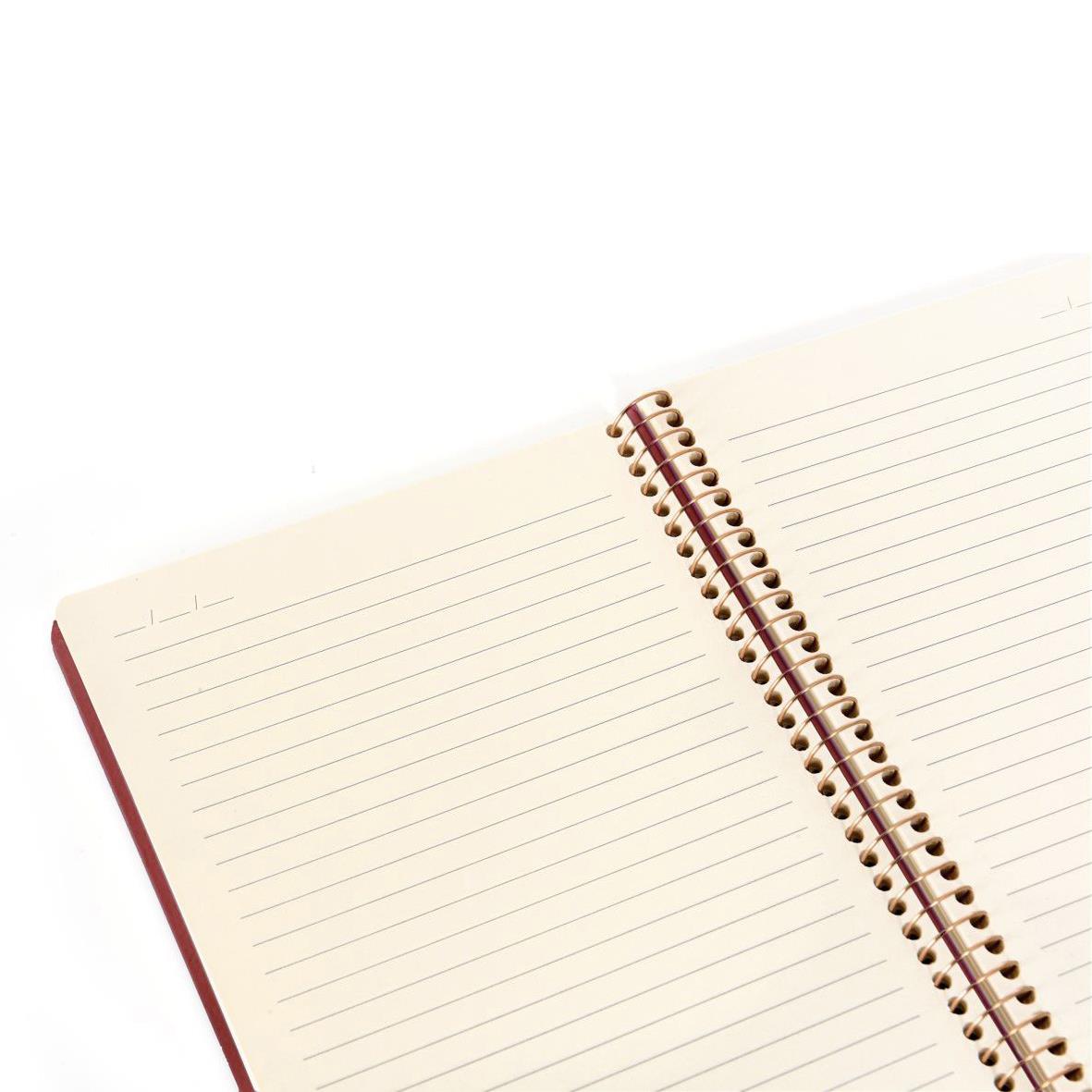 Öppen linjerad anteckningsbok Kozo Premium Bric A5 med tomma sidor