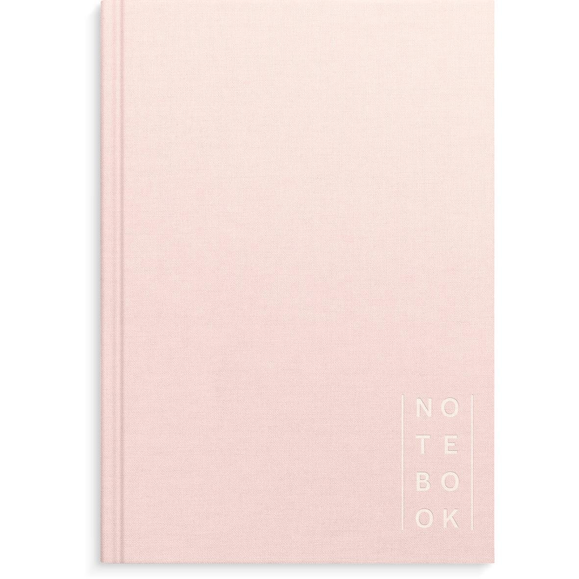 Anteckningsbok Burde Linnetextil Olinjerad Rosa A5 10182201_3