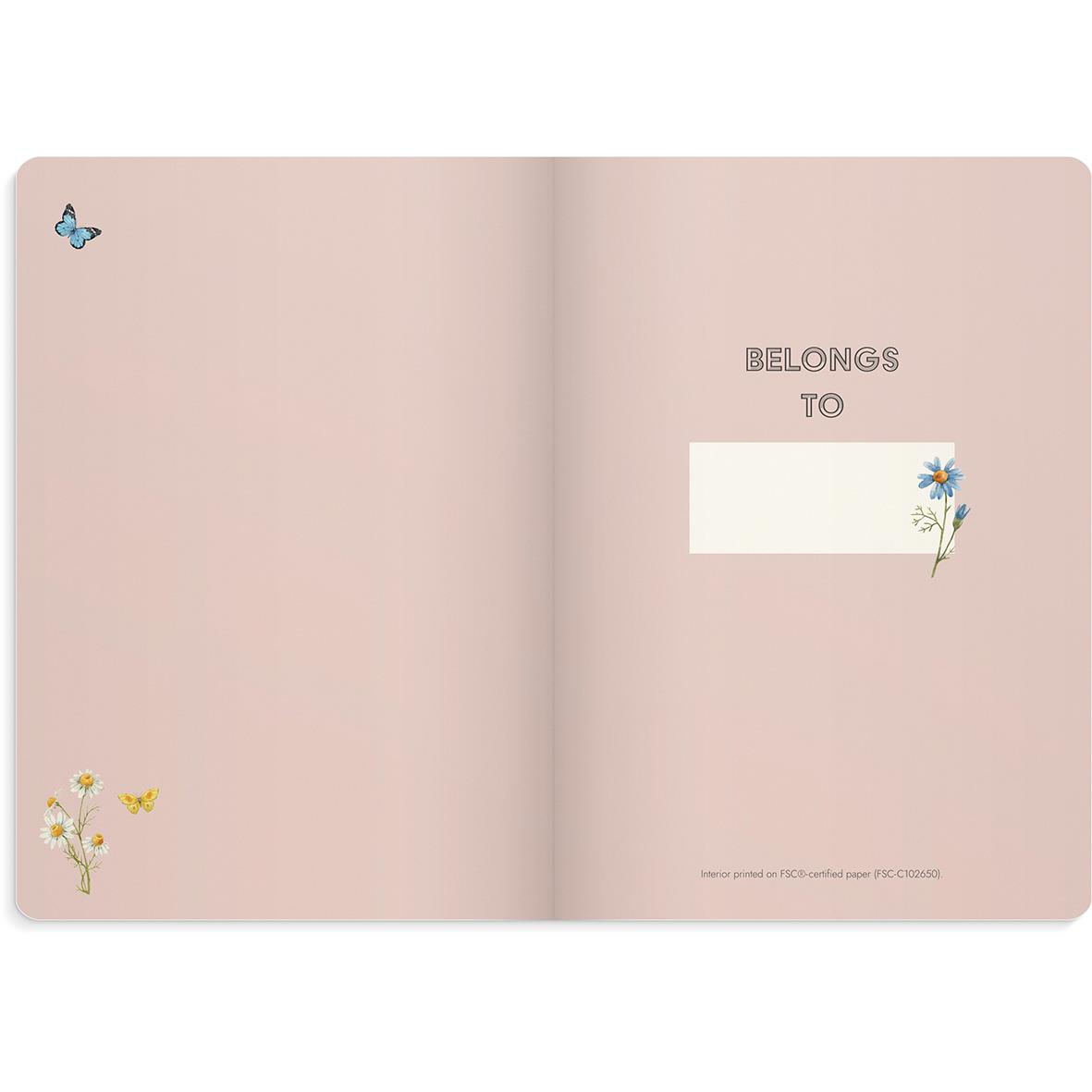 Anteckningsbok Burde DeLuxe Meadow Linjerad Rosa A5 10182204_3