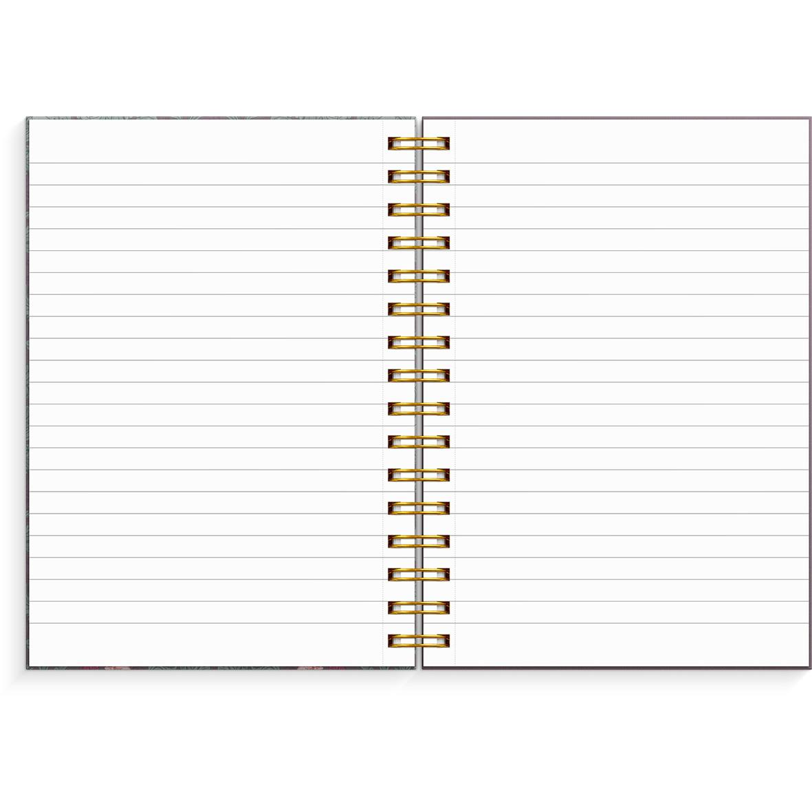 Anteckningsbok Burde Spiral Flower Linjerad Burgundy A5 10182207_2