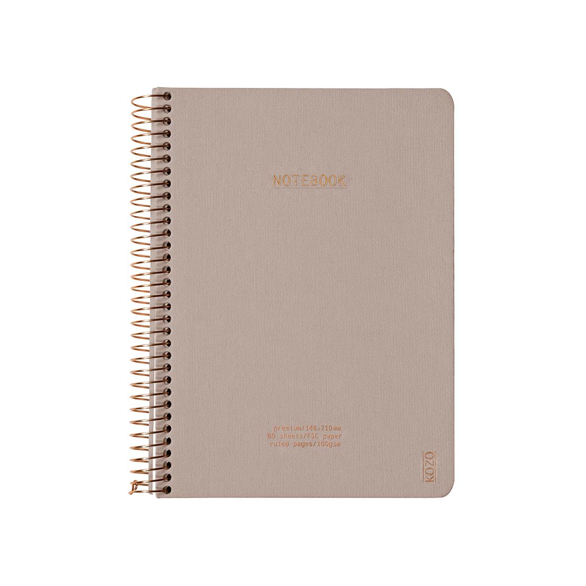Anteckningsbok Kozo Premium Linjerad Sand