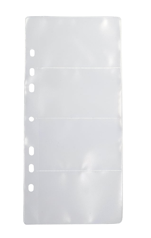 4-delade visitkortsfickor i plast för organisation och förvaring