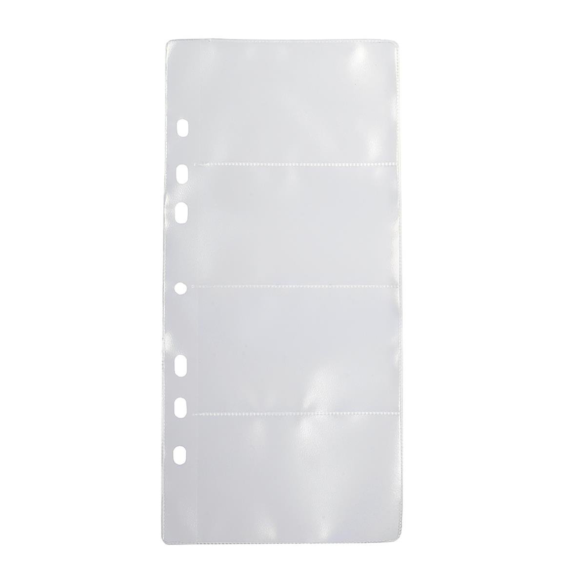 4-delade visitkortsfickor i plast för organisation och förvaring