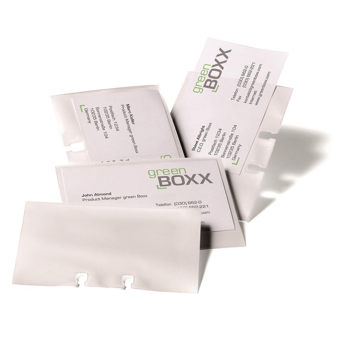 Hållare för visitkort, slitstark och flexibel, för att skydda och visa visitkort på ett organiserat sätt