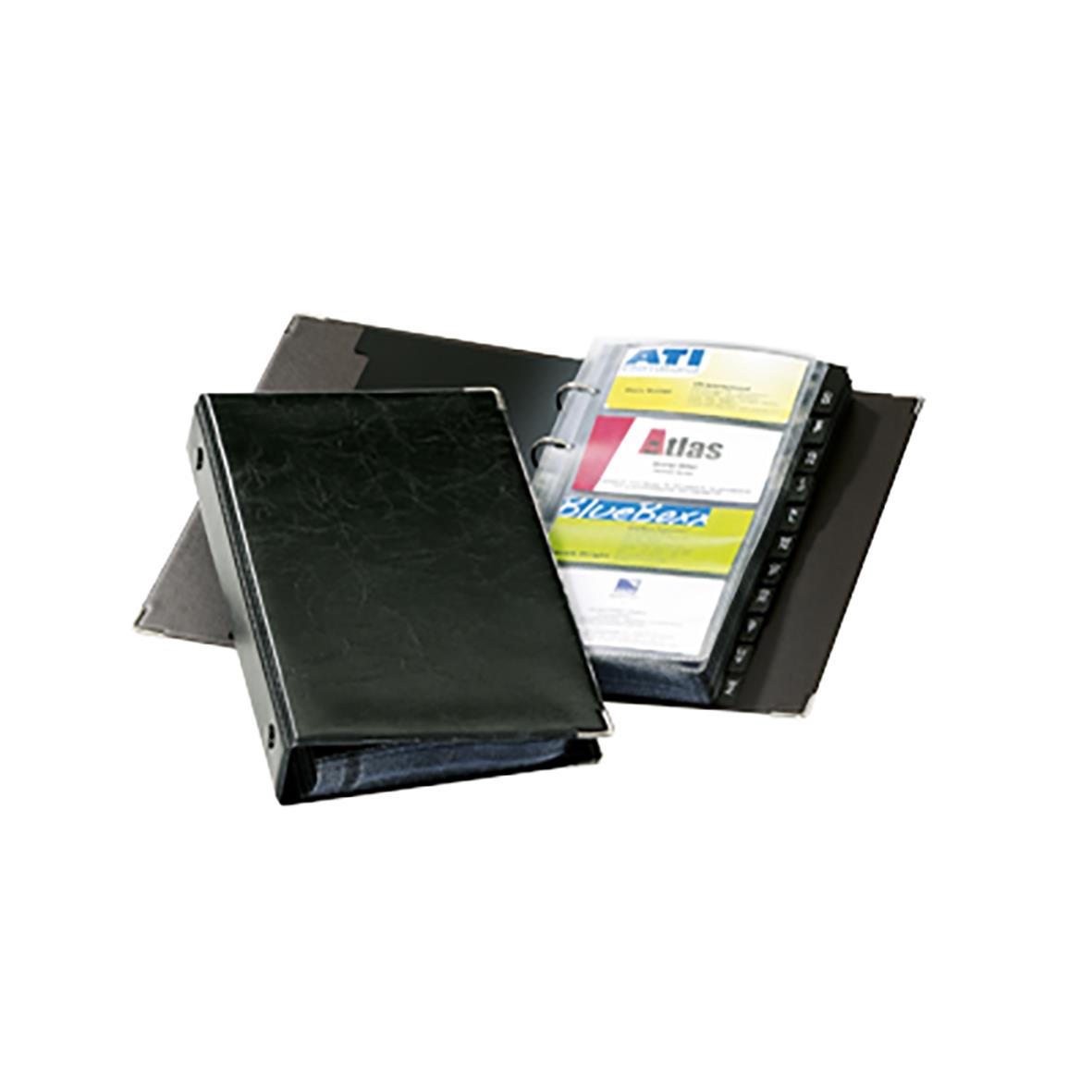 Svart visitkortspärm Durable Visifix 255x145 med plats för kort