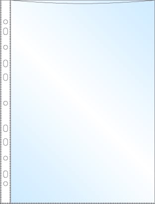 Plastficka AllOffice PP 0,06mm präglad A4, ljusblå, med hål för pärm