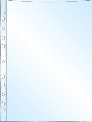Klar plastficka i A4-storlek för dokument, 0,06mm tjocklek