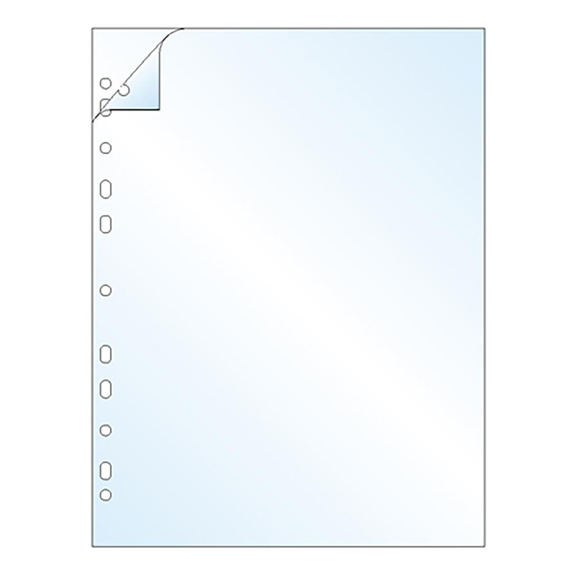 Plastficka PP renskuren 0,08mm präglad A4, transparent plastficka med hål för arkivering