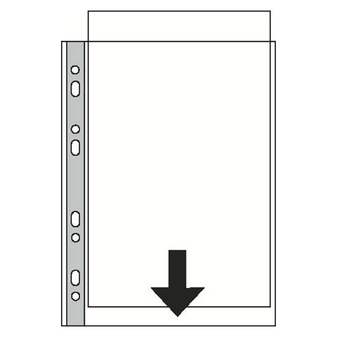 Plastficka PP 0,075mm präglad A3S med hål för arkivering