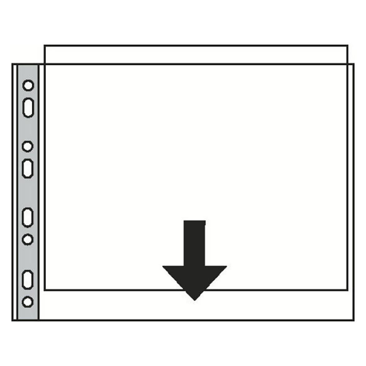 Plastficka av PP 0,075mm, präglad, A3L storlek med hål för arkivering