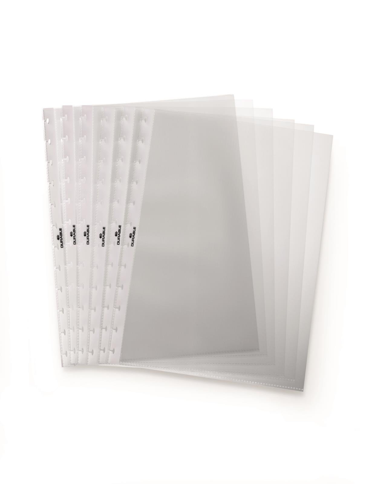 Plastfickor Durable till Duralook A4, 10-pack, transparent plastmaterial