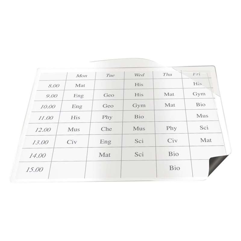 Magnetficka Easy A4 med veckoplanering för skola eller arbete