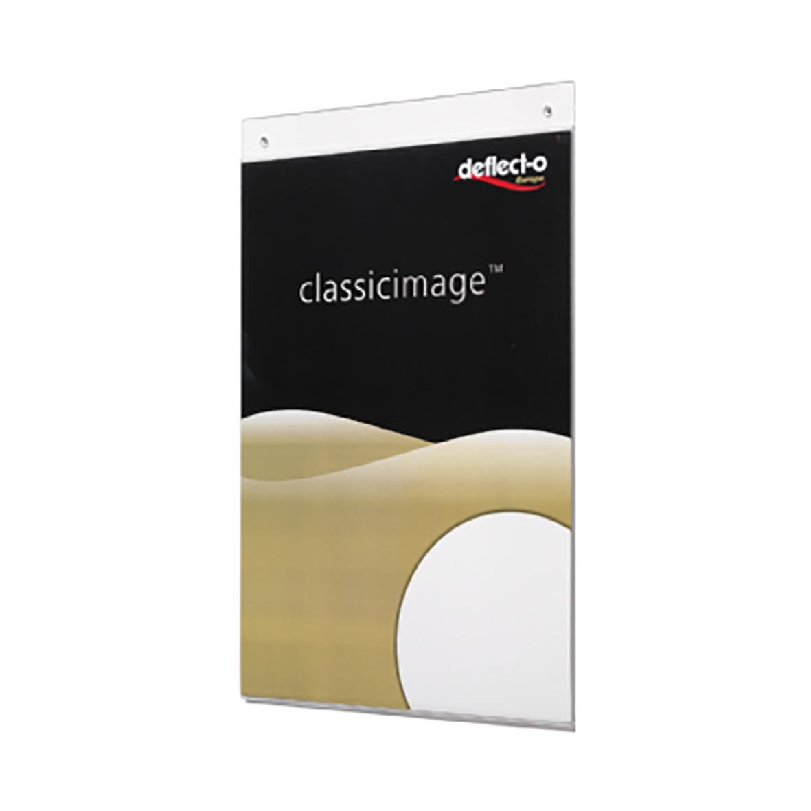 Akrylficka för vägg eller frihängande användning, stående A4 format