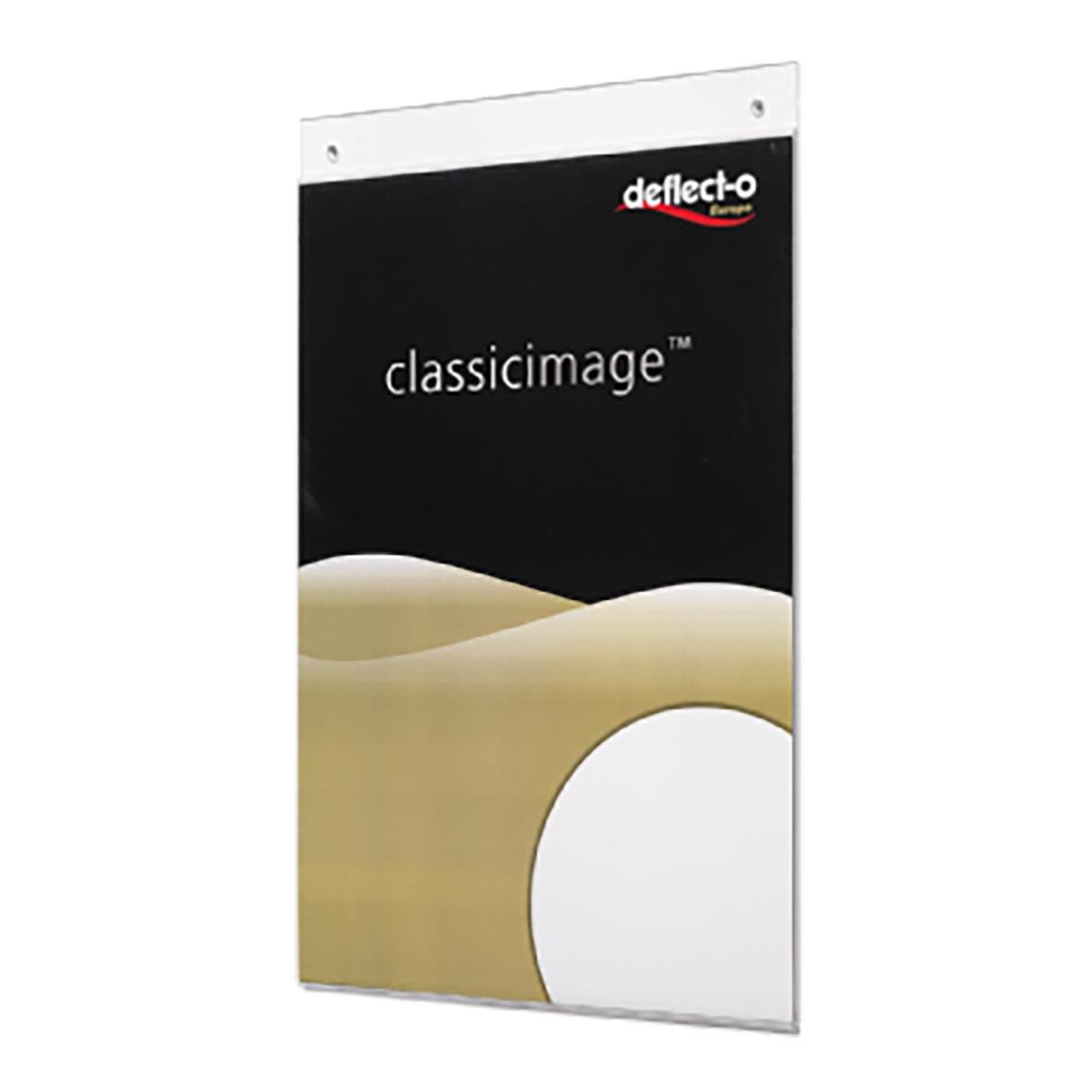 Akrylficka för vägg eller frihängande stående A5 i svart och vitt design