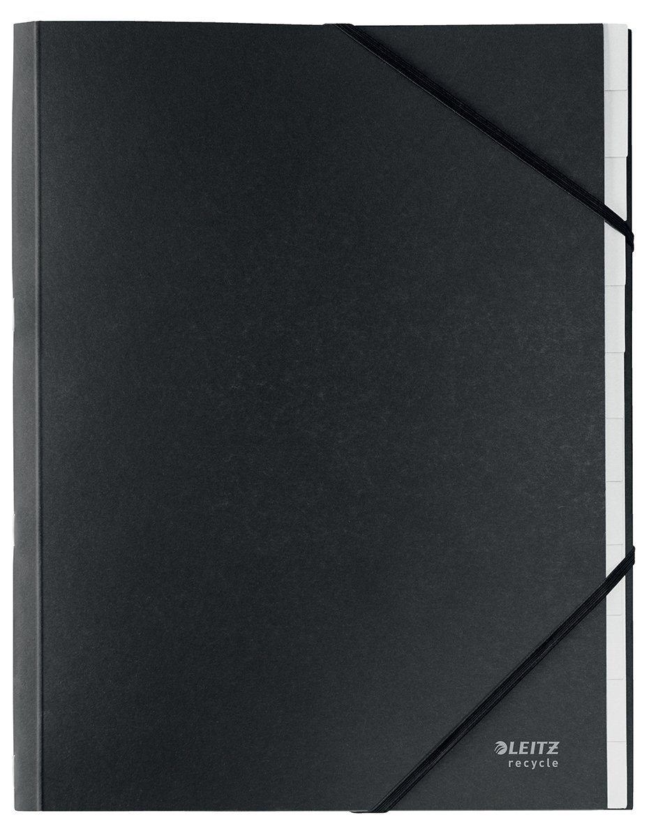 Sorteringsmapp Leitz Recycle 12-flik svart
